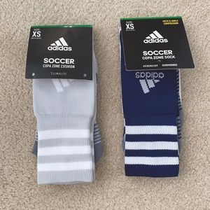 BRAND NEW - XS Adidas cushioned soccer socks.